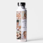 Happy First Vaderdag 5 fotocollage Waterfles (Links)