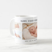 Happy First Vaderdag 5 gepersonaliseerde foto Koffiemok (Voorkant links)