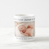 Happy First Vaderdag 5 gepersonaliseerde foto Koffiemok (Center)