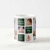 Happy First Vaderdag 5 Photo Collage Green Koffiemok (Center)