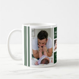 Happy First Vaderdag 5 Photo Collage Green Koffiemok