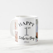Happy First Vaderdag 5 Photo Collage  Koffiemok (Voorkant links)
