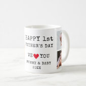 Happy First Vaderdag 6 Photo Collage  Koffiemok (Voorkant rechts)