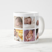 Happy First Vaderdag 8 Family Photo Collage Grote Koffiekop (Voorkant rechts)