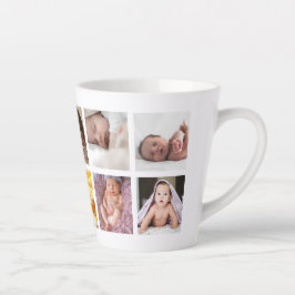 Happy First Vaderdag 8 Family Photo Collage Latte Mok