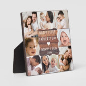 Happy First Vaderdag 8 Fotocollage Hout Fotoplaat (Voorkant)