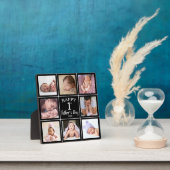 Happy First Vaderdag 8 Photo Collage Black Fotoplaat (Insitu)