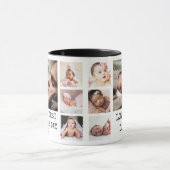 Happy First Vaderdag 8 Photo Collage Black Mok (Midden)