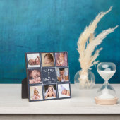 Happy First Vaderdag 8 Photo Collage Blue Fotoplaat (Insitu)