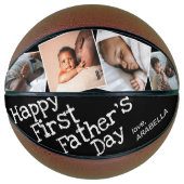 Happy First Vaderdag Basketball Basketbal (Voorkant)