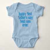 Happy First Vaderdag Best Paver Ever Typography Romper (Voorkant)