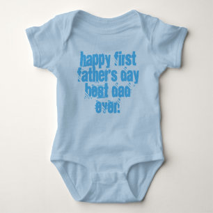Happy First Vaderdag Best Paver Ever Typography Romper