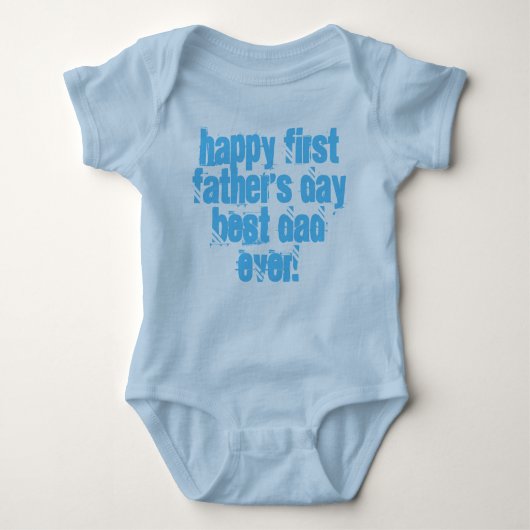 Happy First Vaderdag Best Paver Ever Typography Romper (Voorkant)