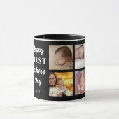 Happy First Vaderdag Black 8 Fotocollage Mok (Midden)