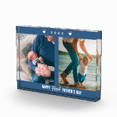 Happy First Vaderdag Blue 2-fotoblok Fotoblokken (Rechts)