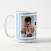 Happy First Vaderdag Blue 5 Photo Collage Koffiemok (Links)