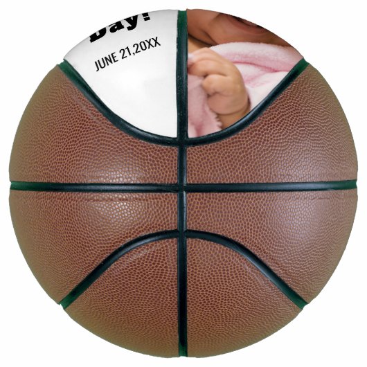 Happy First Vaderdag Custom Photo Basketbal (Rechts)