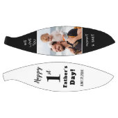 Happy First Vaderdag Custom Photo Black White Basketbal (Panelen)