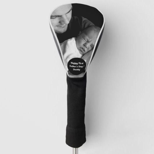 Happy First Vaderdag Custom Photo Golfheadcover (Voorkant)
