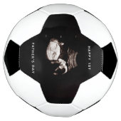Happy First Vaderdag Dad Baby Sonogram Foto Voetbal (Gedraaid)