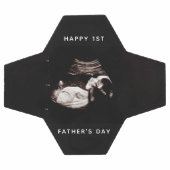 Happy First Vaderdag Dad Baby Sonogram Foto Voetbal (Enkel)