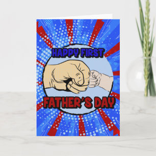 Happy First Vaderdag dad Grandpa Card Gifts Kaart