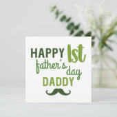 Happy First Vaderdag Daddy // Schattige Blank Kaart (Staand voorkant)
