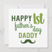 Happy First Vaderdag Daddy // Schattige Blank Kaart (Voorkant)
