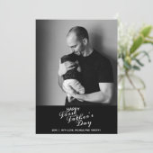 Happy First Vaderdag Elegant Typografie Foto (Staand voorkant)