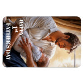 Happy First Vaderdag Foto Flexi Magnet Magneet (Horizontaal)