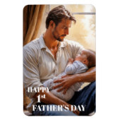 Happy First Vaderdag Foto Flexi Magnet Magneet (Verticaal)