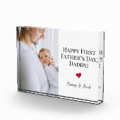 Happy First Vaderdag Foto Hart Custom (Rechts)