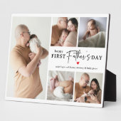 Happy First Vaderdag' Fotocollage Keepsake Fotoplaat (Zijkant)
