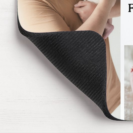 Happy First Vaderdag' Fotocollage Keepsake Muismat (Hoek)