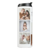 Happy First Vaderdag' Fotocollage Keepsake Thermosbeker (Gedraaid links)