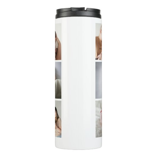 Happy First Vaderdag' Fotocollage Keepsake Thermosbeker (Achterkant)