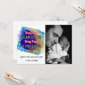 Happy First Vaderdag-fotokaart Kaart (Voorkant / Achterkant in situ)