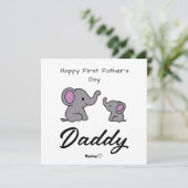 Happy First Vaderdag – gepersonaliseerde fotokaart Feestdagenkaart (Staand voorkant)