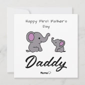 Happy First Vaderdag – gepersonaliseerde fotokaart Feestdagenkaart (Voorkant)