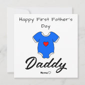 Happy First Vaderdag – gepersonaliseerde fotokaart Feestdagenkaart (Voorkant)