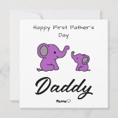 Happy First Vaderdag – gepersonaliseerde fotokaart Feestdagenkaart (Voorkant)