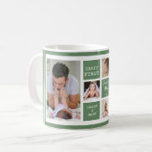 Happy First Vaderdag Green 5 Photo Collage   Koffiemok (Voorkant links)