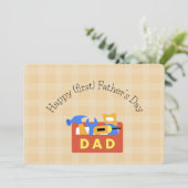 Happy First Vaderdag Kaart (Staand voorkant)