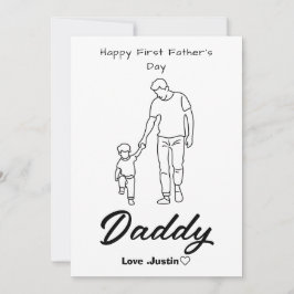 Happy First Vaderdag Kaart Sweet en Heartfelt