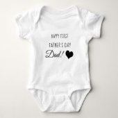 Happy First Vaderdag met hart Romper (Voorkant)