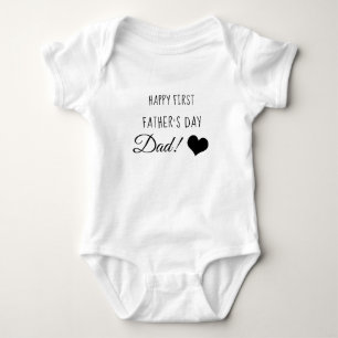 Happy First Vaderdag met hart Romper