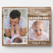 Happy First Vaderdag New Dad 2 Photo Wood Fotoplaat (Voorkant)