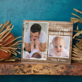Happy First Vaderdag New Dad 2 Photo Wood Fotoplaat (Zijkant)
