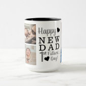 Happy First Vaderdag New Dad 5 Photo Collage   Mok (Midden)