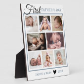 Happy First Vaderdag New Dad 8 Photo Collage Fotoplaat (Zijkant)